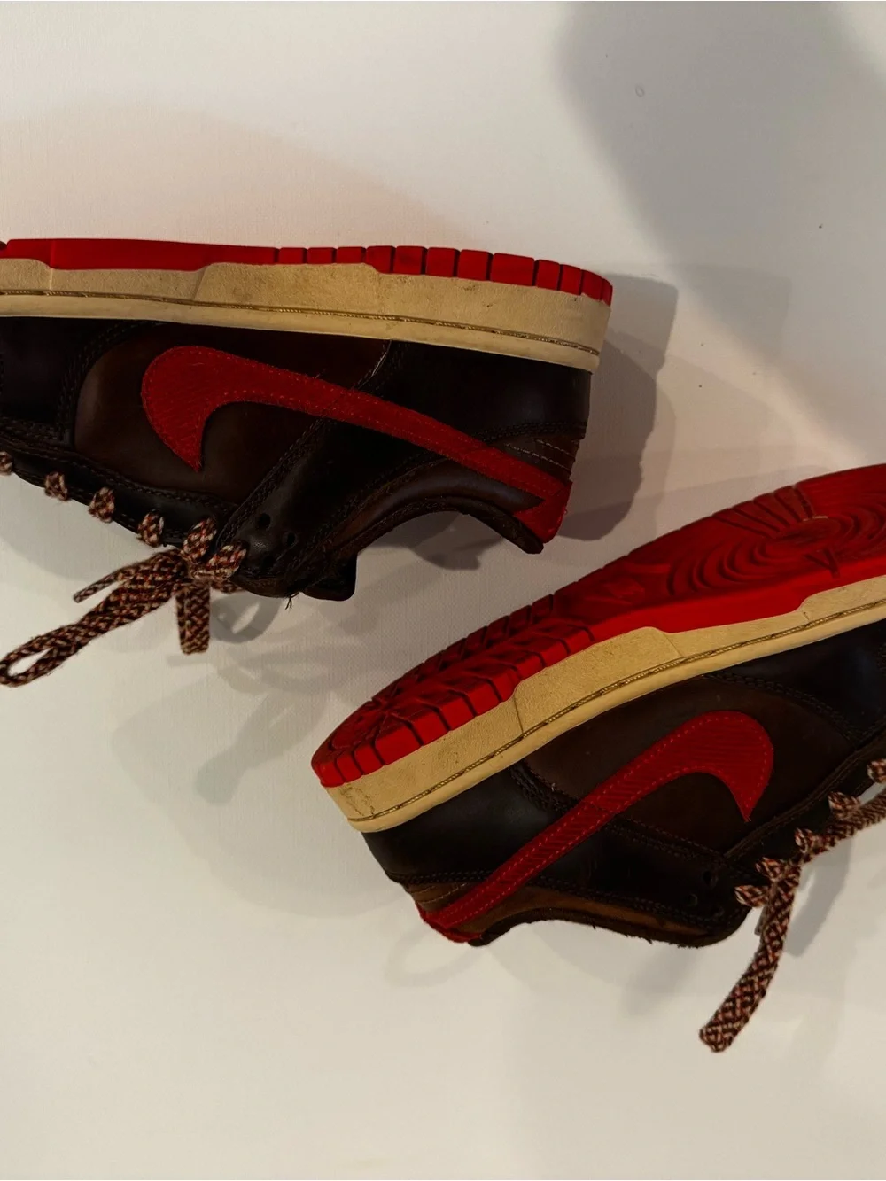 Nike Brown and Orange Boys Low-Top Sneakers